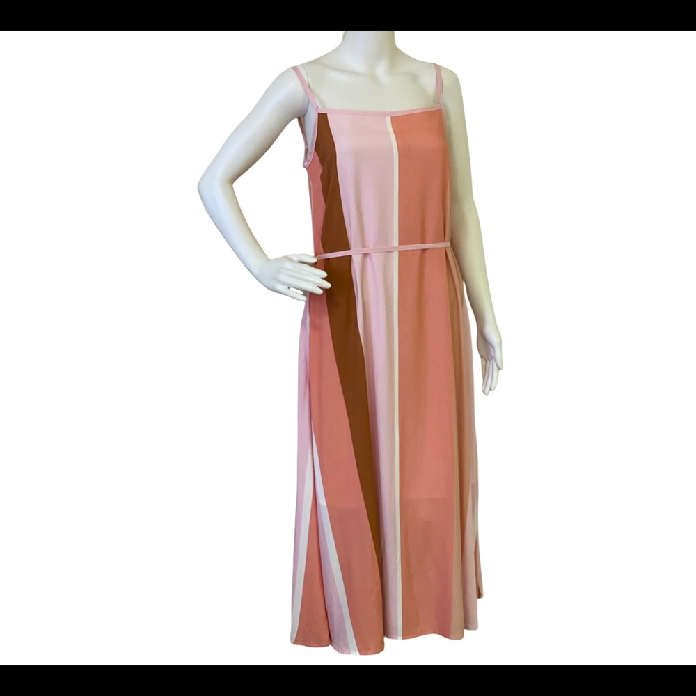 Forest Lily Peach Combo Dress